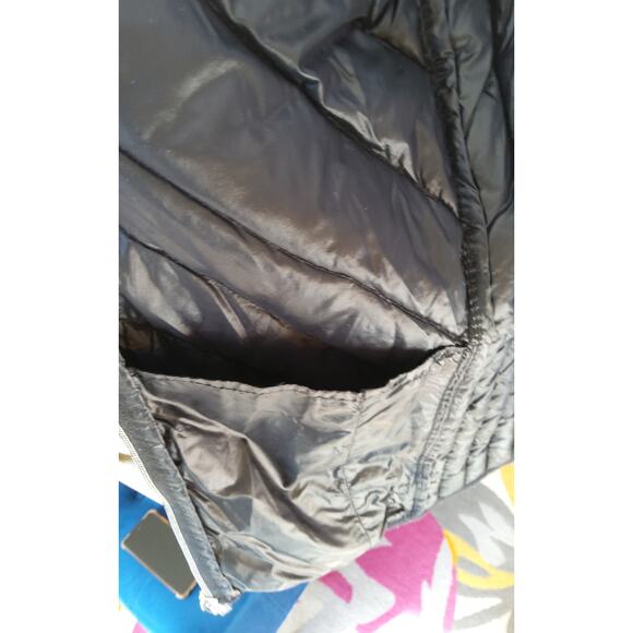 Michael Kors Black Puffer packable quilted down coat zip up size womens M preppy - Picture 5 of 10